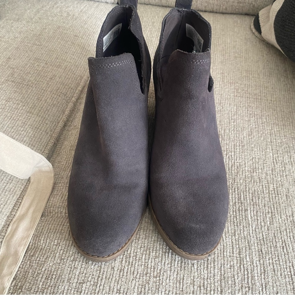Toms Women's Suede Chelsea Wedges - Dark Gray